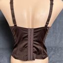 Second Skin Vintage Curvation Bustier Longline Bra 38D  Satin Brown Floral Y2K Photo 5