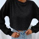 SheIn Black cropped long sleeve/sweater Photo 0