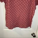 White Stag  Pink Floral Print V Neck Short Sleeve Top 2X Photo 5