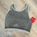 Spanx BNWT  Spacedye Cloudy Gray Seamless Sculpt Sports Bra S Padded Criss Cross Photo 4