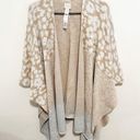 Chico's  One Size Animal Print Sweater Shrug Wrap Poncho Photo 0