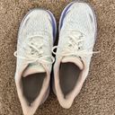 Hoka Clifton 8 Peach And Purple Tennis Shoes Photo 5