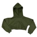 Naked Wardrobe NWOT  Olive Green Cropped Hoodie Size LARGE Photo 4