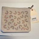 Press NWT Potluck  Rainbow Canvas Pouch Bag Photo 1