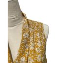 Cynthia Steffe  Blouse Womens Size M Yellow Floral Sleeveless Scarf Tie Neck Bow Photo 7