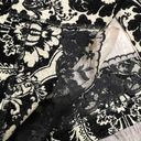 Karen Kane Vintage  1990s Black and Ivory Damask Mini Skirt Size 4 Photo 3