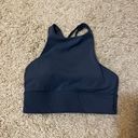 Lululemon Energy Bra Long Line High Neck Tough Iron Blue Size 4 Photo 1