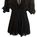 Free People ✨ One Black Bella Notte Mini Dress Eyelet Sleeve✨ Photo 3