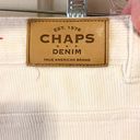 CHAPS Y2K  cream velour corduroy cropped pants Photo 6