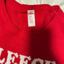 Holiday Time Womens Red Fleece Navidad Ugly Christmas Sweater size  Photo 2