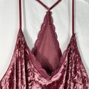 secret treasures Light Pink Crushed Velvet Lace Trim Racerback Lounge Tank NWT Photo 1