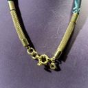 Marc Jacobs Marc by  Custom Jewelry Necklace Teal/Turquoise/Gold Metal 22". Photo 3