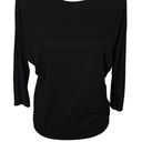 Rachel Zoe  NWT Crew Neck Dolman Sleeves T-shirt Black Size Medium Photo 2