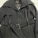 Miss Sixty  Wool Blend Women’s Medium Black Belted Coat Photo 6