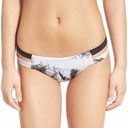 Tavik swim New Tavik Cut Out Sides Chloe Minimal Bikini Bottom Smudge Print White Black Photo 1