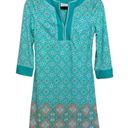 Talbots NWT  x Cabana Life Embroidered Cover Up in Aqua Medallion - Size XS Photo 1