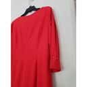 Preston & York Size 10 Dress Red 3/4 Sleeves Women Dress Photo 2