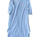 Natori  Satin Floral Embroidered Sleep Shirt Photo 0