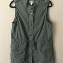 First Love Womens Cargo Military‎ Vest Green Size Large Photo 7