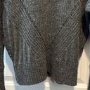 DKNY  Jeans Charcoal Gray Cardigan Sweater with Faux Fur Accent—Size Medium Photo 12