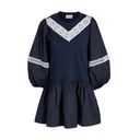 Tanya Taylor NEW  Kirstie Dress, Navy & White, Size L New w/Tag Retail $445 Photo 1