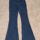 Cello Trendy high waist striped flares with hidden zipper. NWT Photo 4