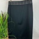 New York & Co. Black Leather & Studded Waist Midi Skirt M Photo 0