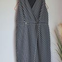 Hutch Anthropologie,  New, Indira Asymmetrical Black White Striped Dress, XL Photo 14