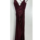 La Femme  Ruched Jersey Gown in Dark Berry Size US 0 Photo 3