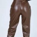 Princess Polly Brown Leather Pants Photo 1