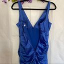 TCEC  Blue Fitted Ruched Sheath Cocktail Dress Photo 6