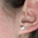 Nordstrom Rack EUC Silver CZ Diamond Stud Earrings - Sanitized, Brand New Earring Backs Photo 5