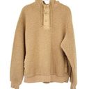 Old Navy  Womens Soft Sherpa Fleece Snap Pullover Jacket Size XL Carmel Tan Photo 0