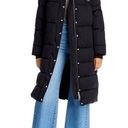 AQUA  Puffer Trench Coat, Hooded Quilted Jacket in Black, Size M New w/Tag $298 Photo 0