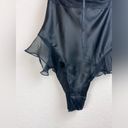 Victoria's Secret  Vintage Lace and Stain Flutter Teeny Bodysuit in Black Size S Photo 2