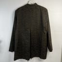 Eileen Fisher  Size XL Silk Blend Jacquard Wave Jacket Open Front Wing Collar Photo 7