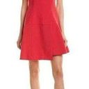 Cinq à Sept Cinq a Sept Jeanette Red Tie Shoulder Flare Mini Dress Size 4 NWT Photo 0