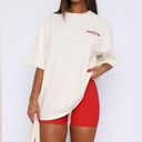 White Fox Boutique  offstage oversized tee off white, size XS/S Photo 3