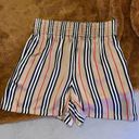 Burberry New  Icon Striped Silk Shorts Photo 0