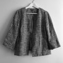 J.Jill ‎ 3/4 sleeve tweed blazer jacket Womens Size S Gray Work Photo 2