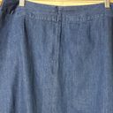 Talbots  Denim Midi Cotton Skirt Medium Wash Plus Size 16 Photo 2