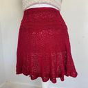 None Dark Red knit skirt. Photo 1