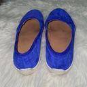 Joie  Huxley Royal Blue Croc Print Suede Slip on sneakers/loafers Photo 3