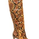 Steve Madden  Kimari Snakeskin Heeled Knee High Boots Mustard Yellow Sz 6.5 Photo 1