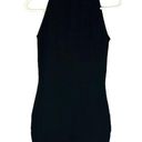 Olivaceous  Black Ribbed Textured Sleeveless Mock Neck Bodycon Dress Women Sz L Photo 0