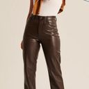 Abercrombie & Fitch Brown Leather Pants Photo 1