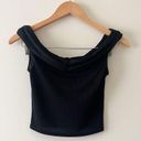 Silence + Noise Black Off the Shoulder Crop Top Size Small Photo 0