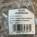 Good American  Orange Cream Crinkle Basic Bandeau Bikini Top—Size 00/0 (XXS/XS) Photo 8