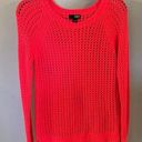 a.n.a . Womens Medium Crochet Open Knit Long Sleeve Crew Neck Sweater Photo 0