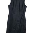 Tahari  Black Pleated Sleeveless Sheath Knee Length Tailored Women's Dress Size 6 Photo 0